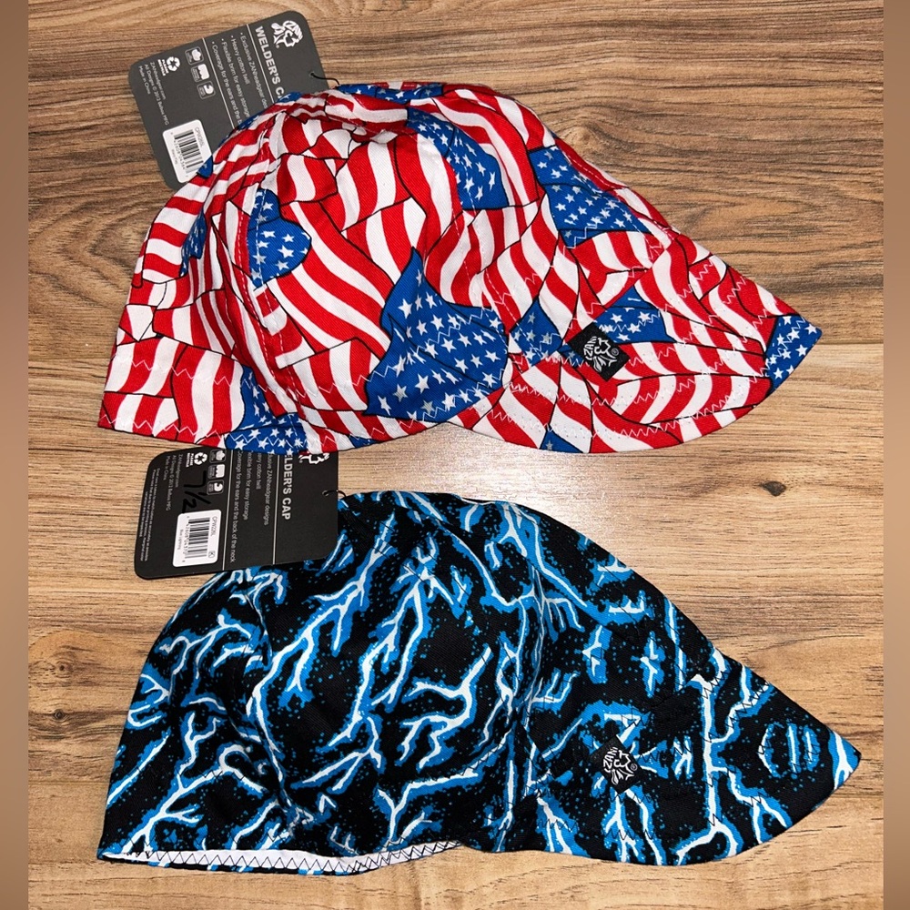 BRAND NEW with tags 2 pack Welding Caps size 7 1/2